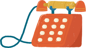 Hand-drawn Kids Telephone
